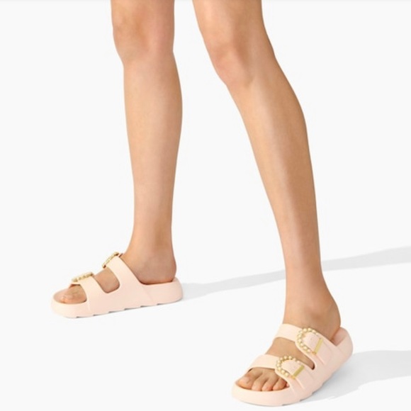 Stuart Weitzman Pearl Buckle Slide - Picture 7 of 8